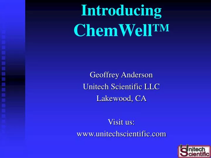 introducing chemwell tm