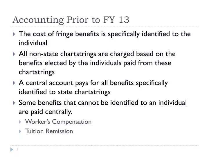 accounting prior to fy 13