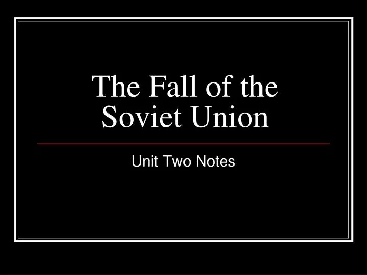 the fall of the soviet union