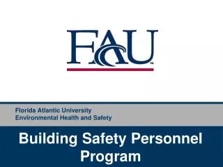 Florida Atlantic University Environmental Health and Safety