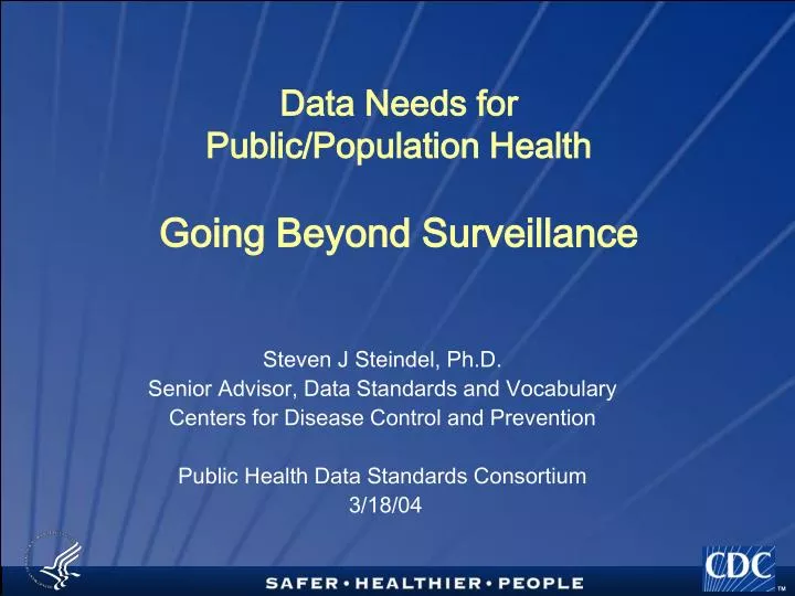 data needs for public population health going beyond surveillance