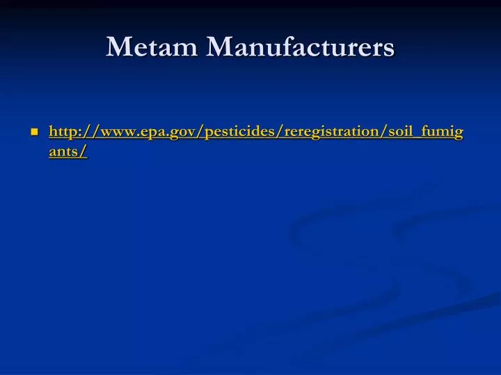 metam manufacturers