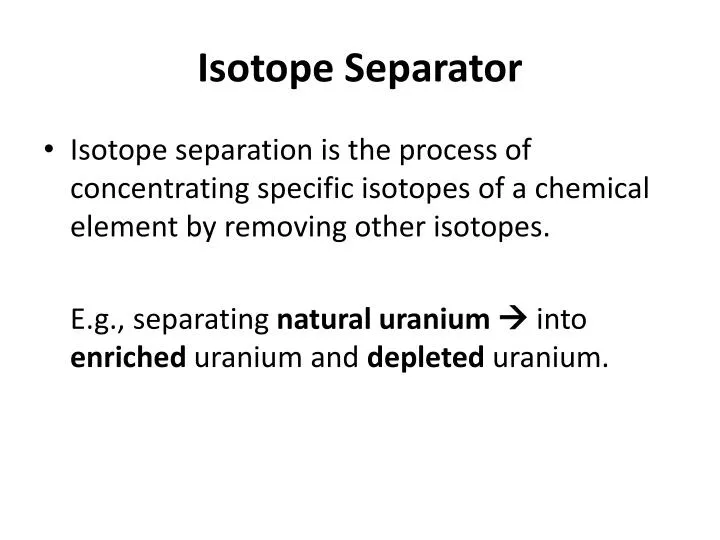 isotope separator