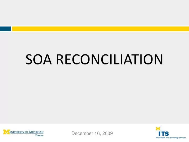 soa reconciliation