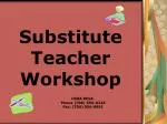 Substitute Teacher Workshop - slide 1