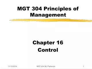 MGT 304 Principles of Management