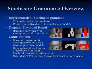 Stochastic Grammars: Overview