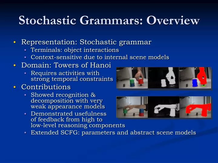 stochastic grammars overview