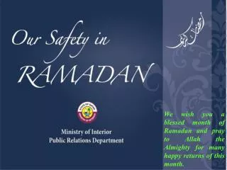 Our Safety in Ramadan