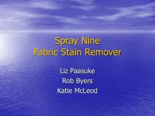Spray Nine Fabric Stain Remover