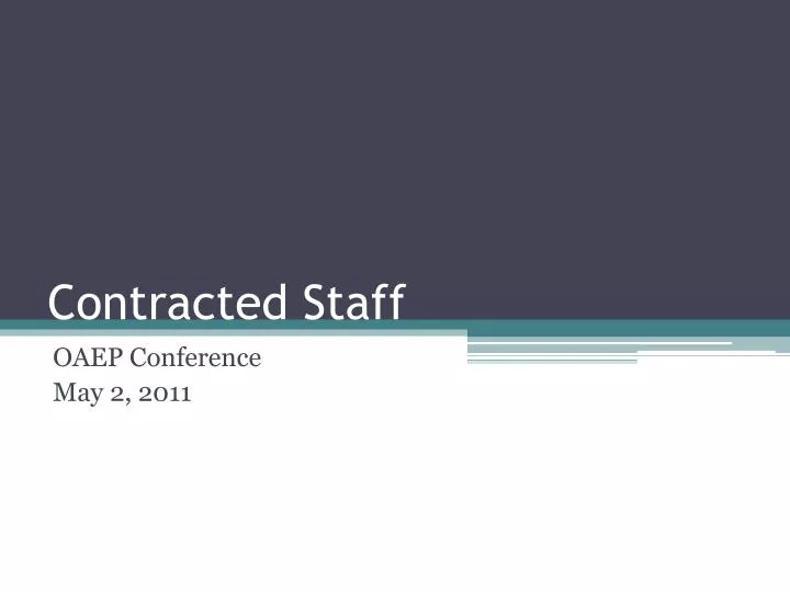 contracted staff