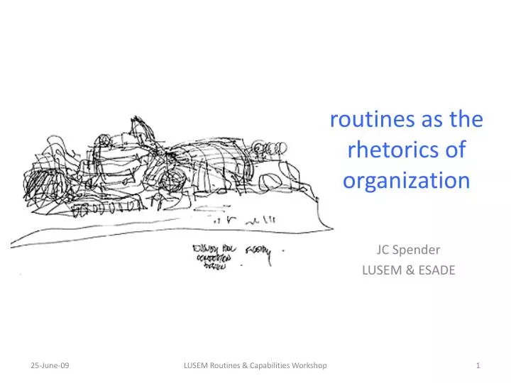 routines as the rhetorics of organization