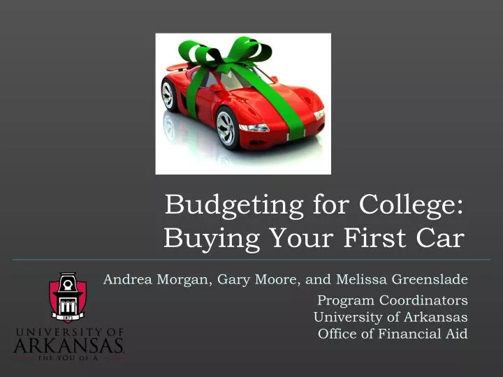 budgeting for college buying your first car