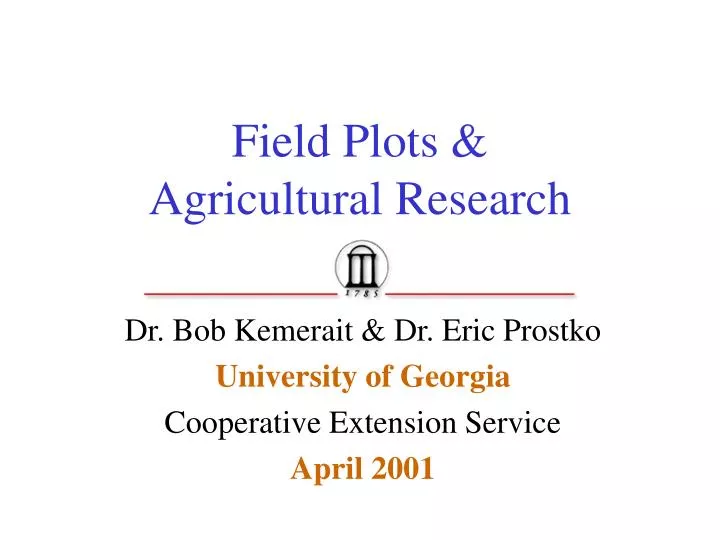 field plots agricultural research