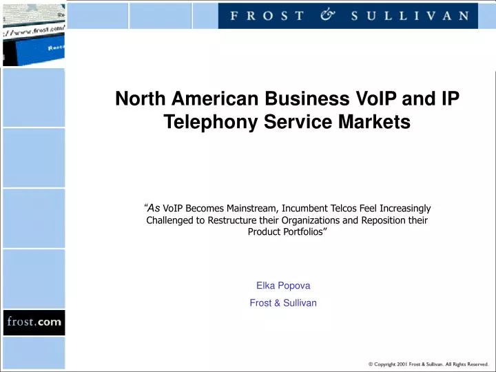 north american business voip and ip telephony service markets