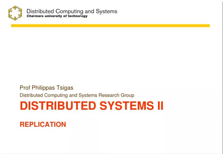 distributed systems ii replication