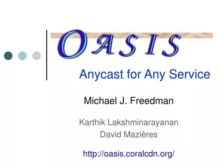 anycast for any service
