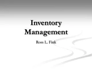 Inventory Management