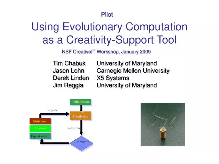 using evolutionary computation as a creativity support tool