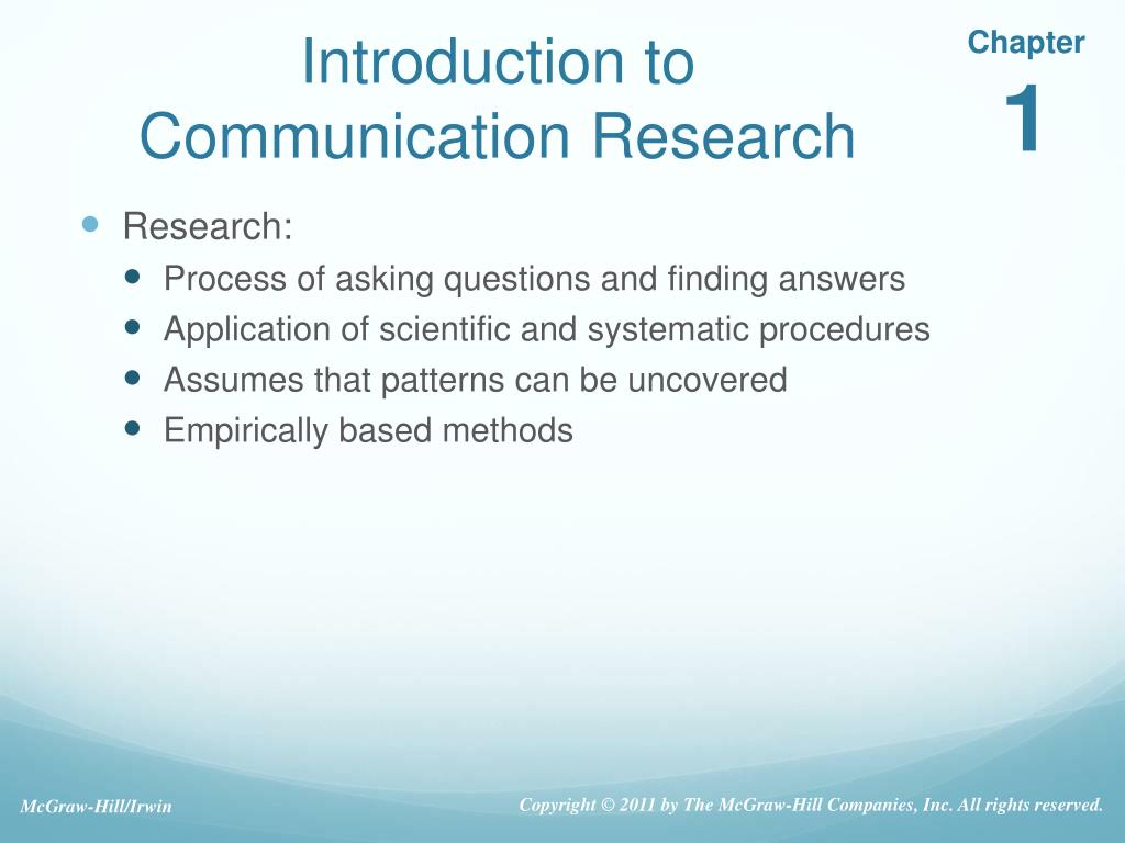 PPT - Introduction to Communication Research PowerPoint Presentation ...