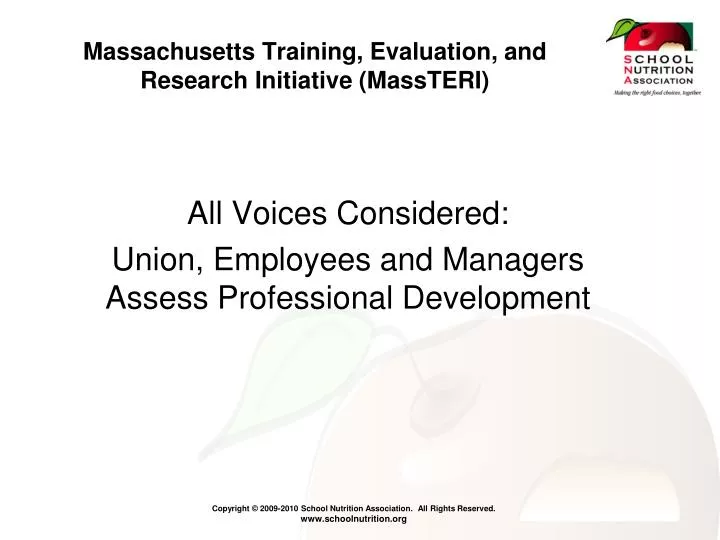 massachusetts training evaluation and research initiative massteri