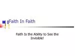 Faith In Faith - slide 1