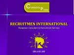RECRUITMEN INTERNATIONAL Manpower Consultant &amp; Recruitment Services - slide 1