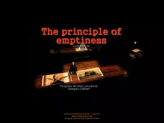 The principle of emptiness JOSEPH NEWTON