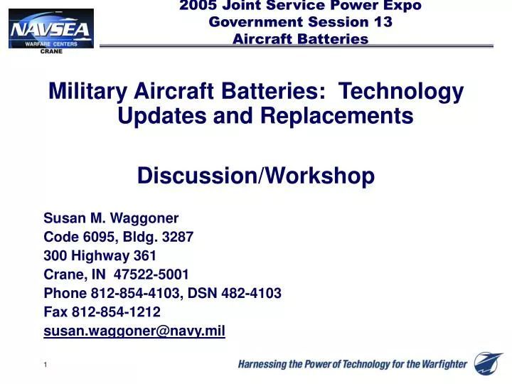 2005 joint service power expo government session 13 aircraft batteries