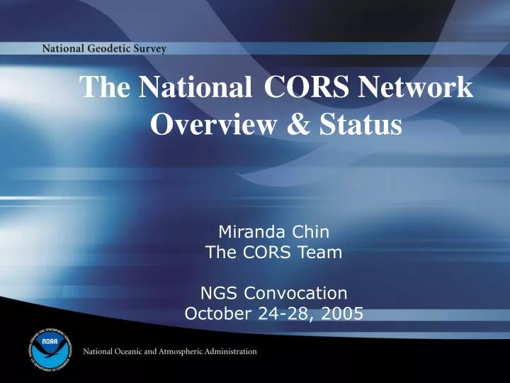 the national cors network overview status