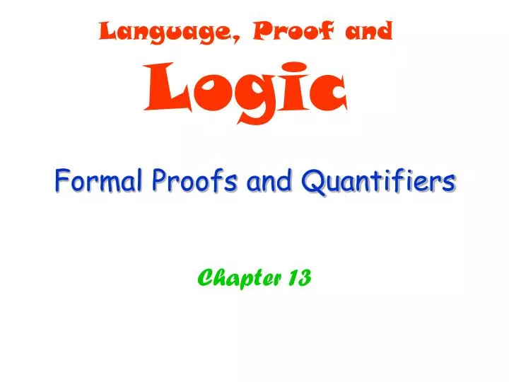 formal proofs and quantifiers