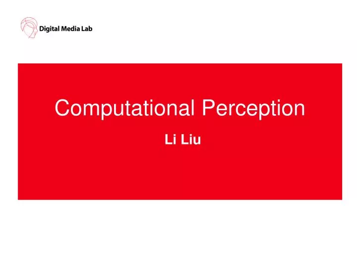 computational perception li liu