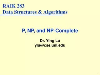 RAIK 283 Data Structures &amp; Algorithms