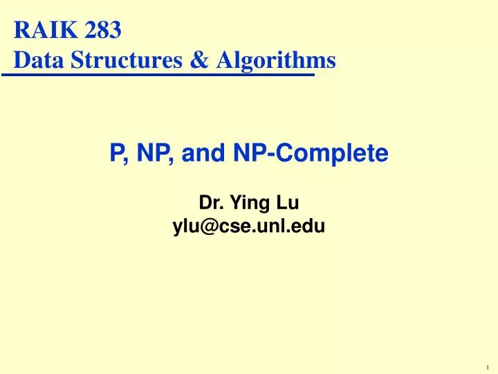 raik 283 data structures algorithms