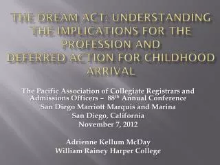 THE DREAM ACT