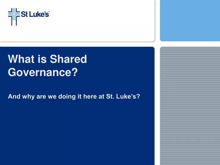 what is shared governance