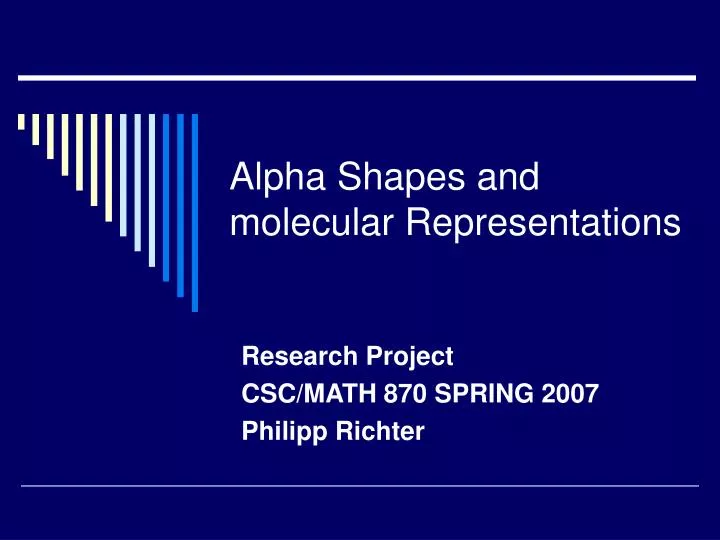 alpha shapes and molecular representations