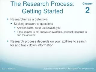 The Research Process: Getting Started