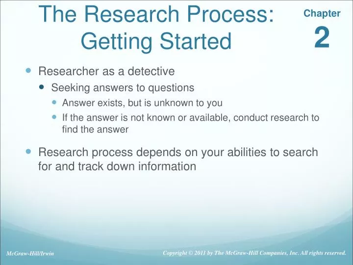 the research process getting started