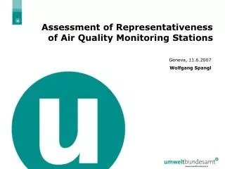 Assessment of Representativeness of Air Quality Monitoring Stations