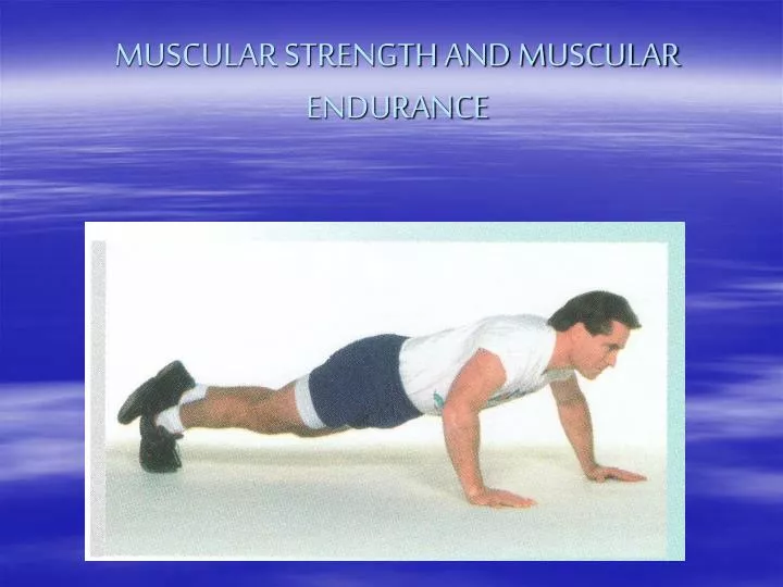 muscular strength and muscular endurance