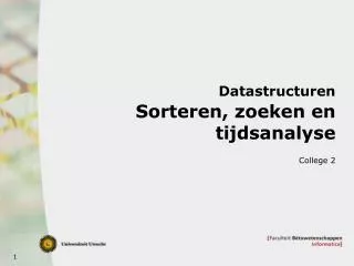 datastructuren sorteren zoeken en tijdsanalyse
