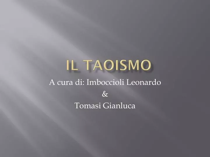 il taoismo