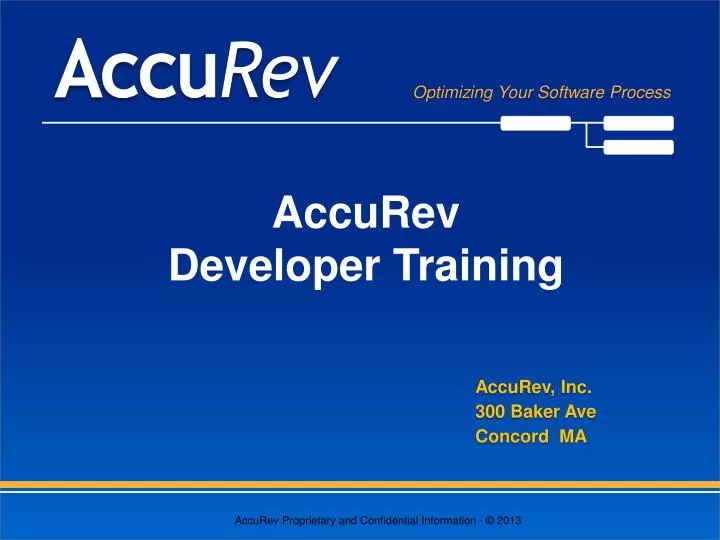 accurev developer training