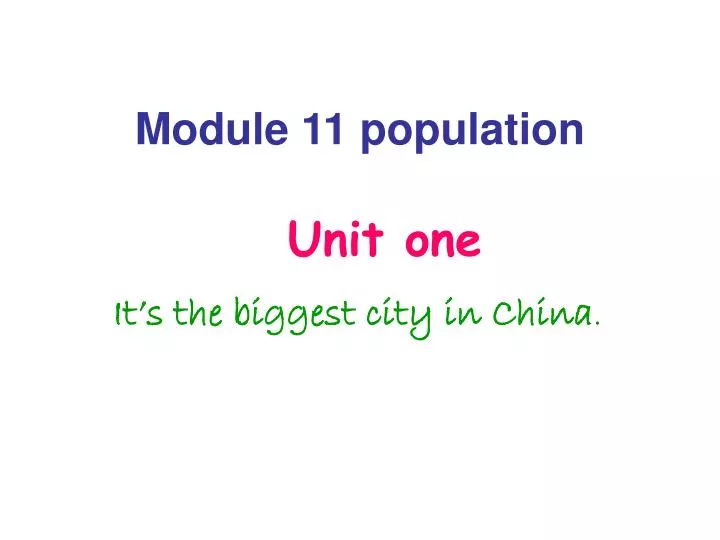 module 11 population