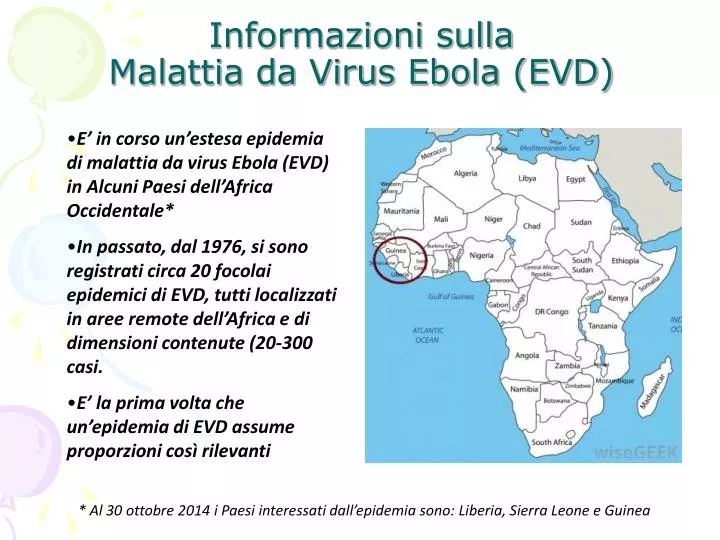 informazioni sulla malattia da virus ebola evd