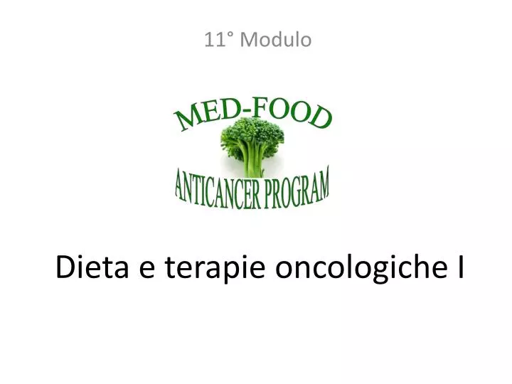 dieta e terapie oncologiche i