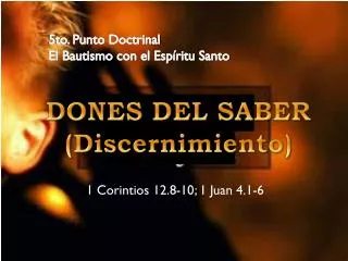 dones del saber discernimiento