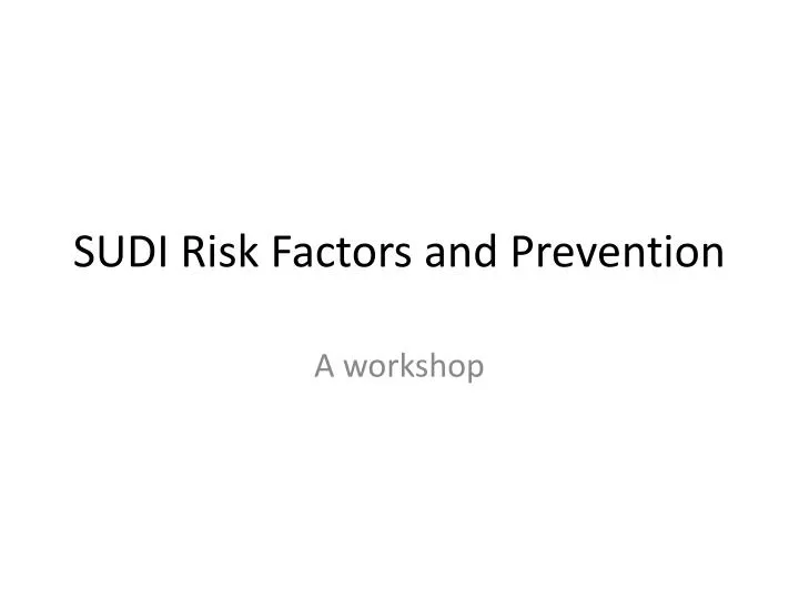 sudi risk factors and prevention
