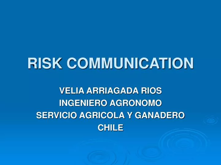 risk communication